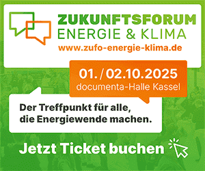 Anzeige Zukunfsforum Energie & Klima 1./2.10.2025 in Kassel